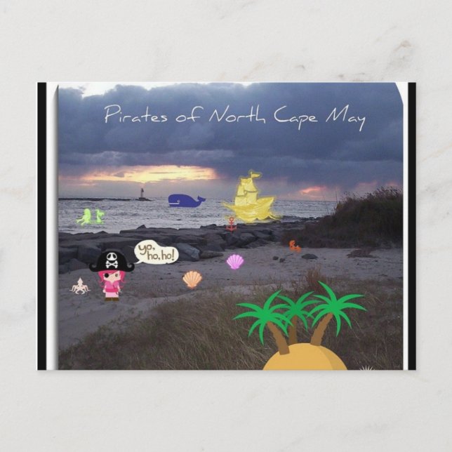 Postal Piratas del Cabo del Norte de mayo (Anverso)