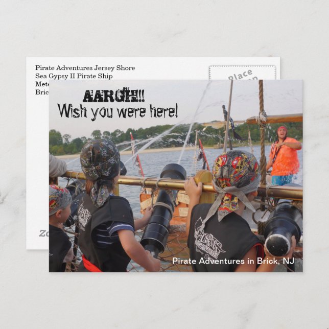 Postal Piratas pequeños (Anverso / Reverso)