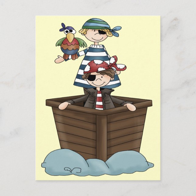 Postal Piratas pequeños (Anverso)