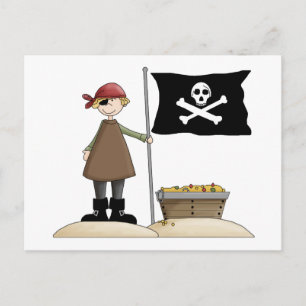 Postal Piratas: Piratas, banderas y tesoros