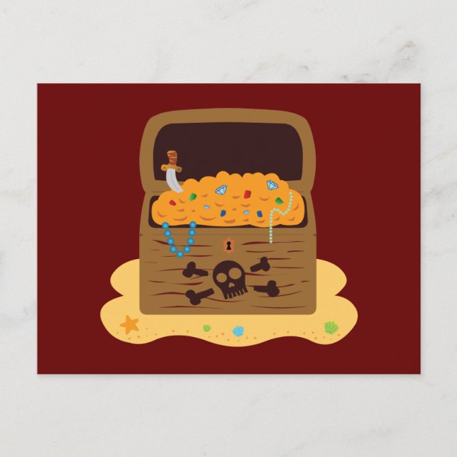 Postal Pirate Booty Treasure Chest (Anverso)
