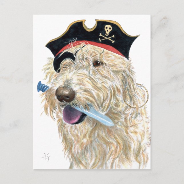 Postal Pirate Cream Labradoodle (Anverso)