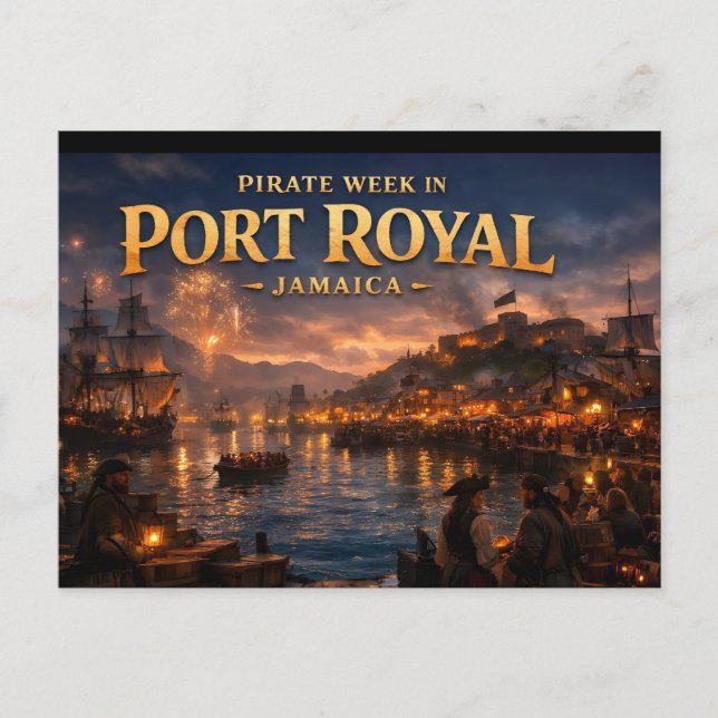 Postal Pirate week in port royal (Anverso)