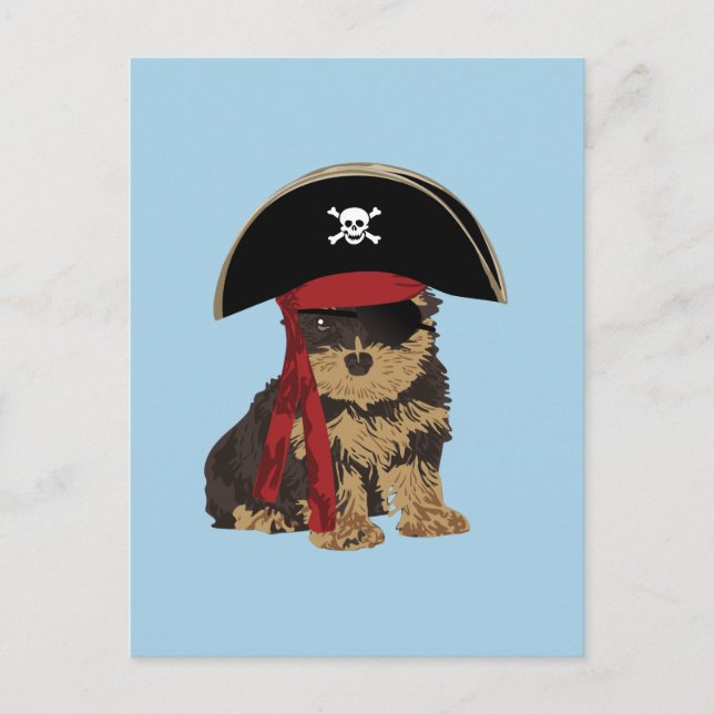 Postal Pirate Yorkshire Terrier para los amantes del perr (Anverso)
