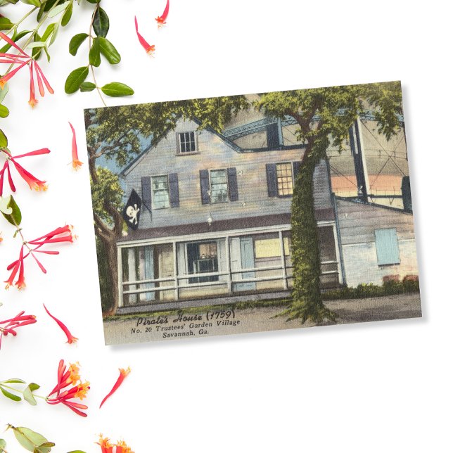 Postal Pirates House Savannah GA vintage (Subido por el creador)