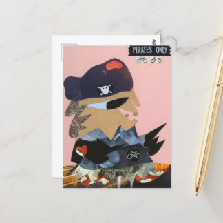 Postal Pirates only weg piraat houdt van de fiets