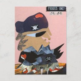 Postal Pirates only weg piraat houdt van de fiets