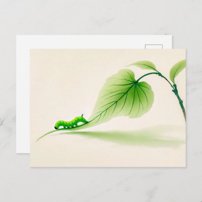 Postal Pirocerola de mariposa de tinta china en Linden (Anverso / Reverso)