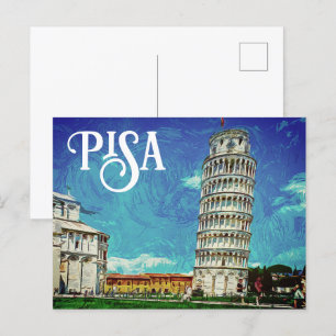 Postal Pisa Italia europe Paint Colorful