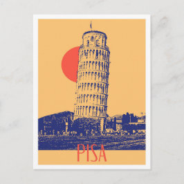 Postal Pisa Italy Art vintage Travel