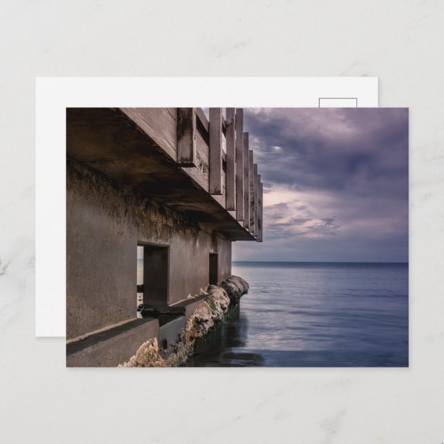 Postal Piscina al atardecer (Anverso / Reverso)