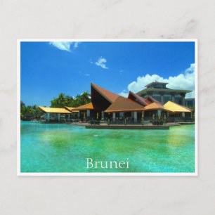 Postal piscina azul del hotel empié