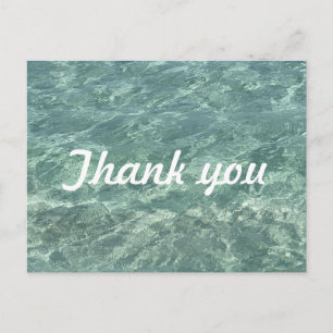 Postal Piscina de natación Playa Océano Patrones Gracias