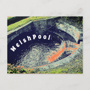 Postal Piscina Naranja en fotografía Welshpool