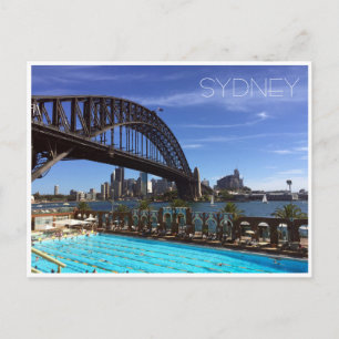 Postal piscina puente del puerto de sydney