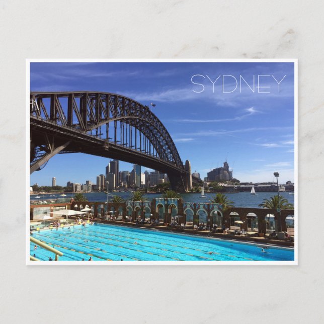 Postal piscina puente del puerto de sydney (Anverso)