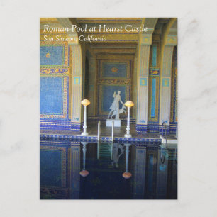 Postal Piscina romana en el Castillo Hearst, California