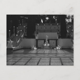 Postal Piscina vintage USA California San Simeon Neptuno