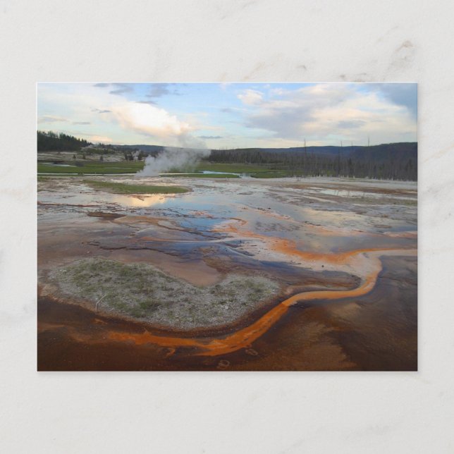 Postal Piscinas Termales de Yellowstone (Anverso)