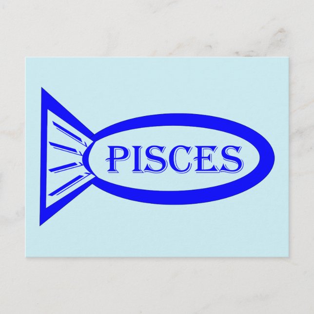 Postal Piscis Star Sign Fish Postcard (Anverso)