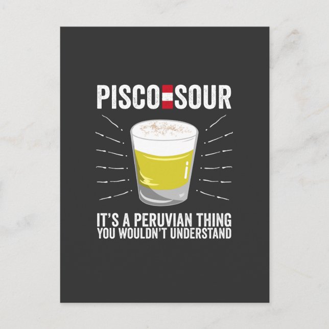 Postal Pisco Sour es algo peruano que no podrías hacer (Anverso)