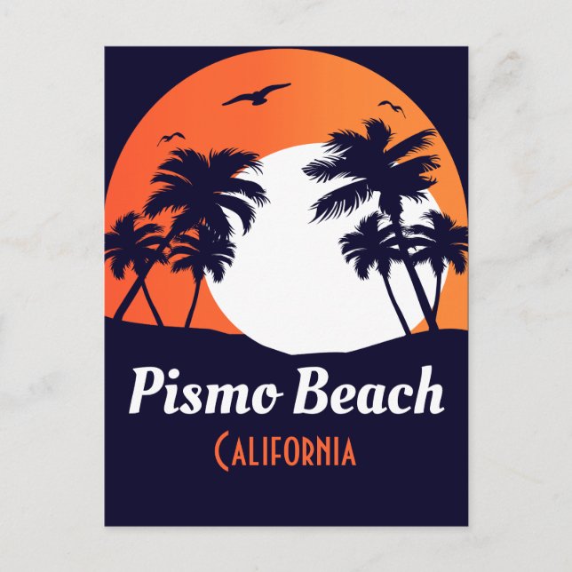 Postal Pismo Beach California Sunset Vacation Souvenirs P (Anverso)