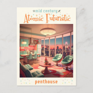 Postal Piso ático futurista atómico