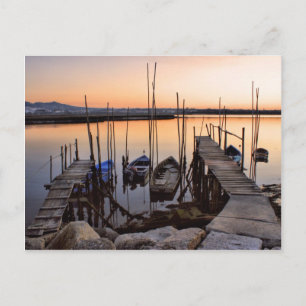Postal Pisos de muelle en el río