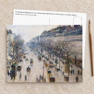 Postal Pissarro - Boulevard Montmartre, Mañana de Inviern