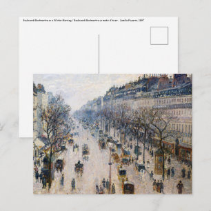 Postal Pissarro - Boulevard Montmartre, Mañana de Inviern