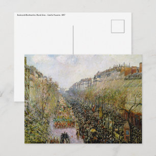 Postal Pissarro - Boulevard Montmartre, Martes de Carnava