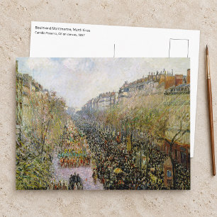 Postal Pissarro - Boulevard Montmartre, Martes de Carnava