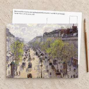 Postal Pissarro - Boulevard Montmartre, Primavera