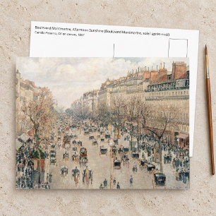 Postal Pissarro - Boulevard Montmartre, Sol de Tarde