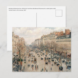 Postal Pissarro - Boulevard Montmartre, Sol de Tarde