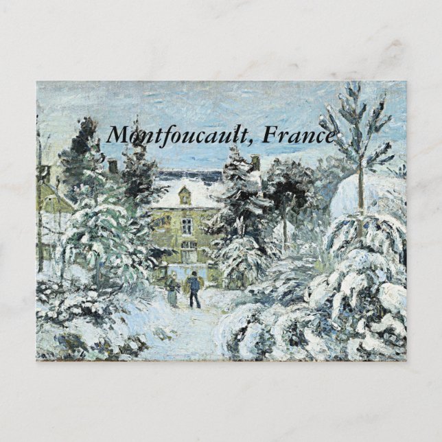 Postal Pissarro - La casa de Piette en Montfoucault (Anverso)