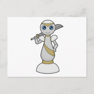Postal Pista de ajedrez Pawn Sword Chess