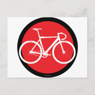 Postal Pista de bicicleta - Punto rojo