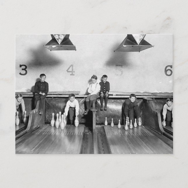 Postal Pista de bolos Arcade, 1909 (Anverso)