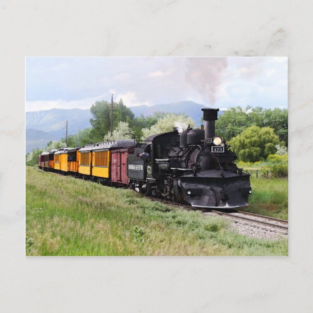 Postal Pista de chequeos del ingeniero ferroviario Durang (Anverso)