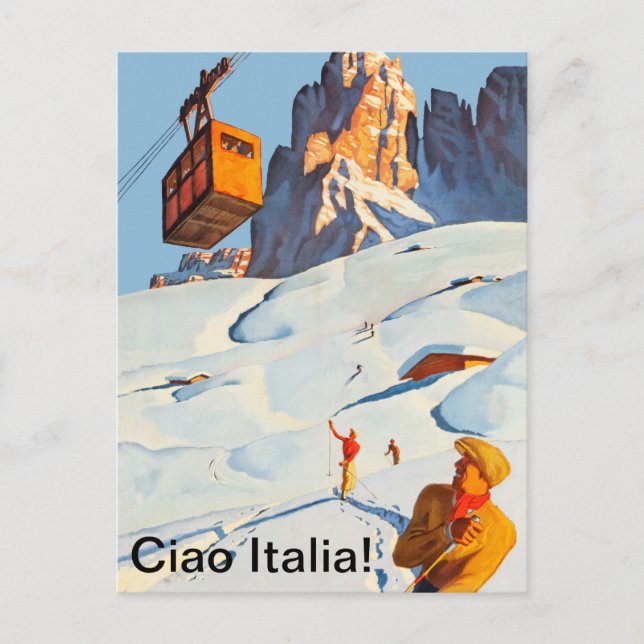 Postal Pista de esquí de Italia (Anverso)