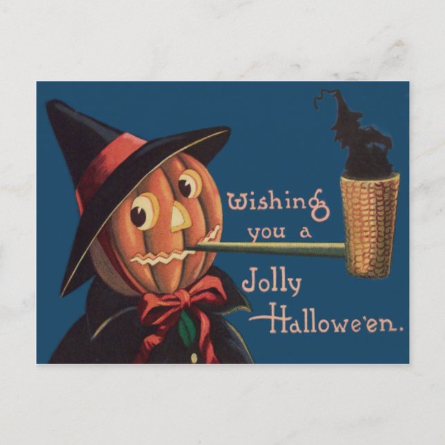 Postal Pista de peluquería Jack O' Lantern (Anverso)