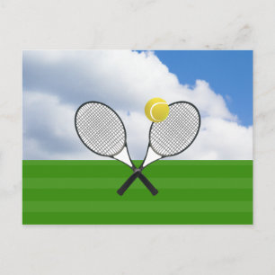 Postal Pista de tenis y carritos de TENIS