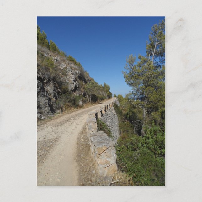 Postal Pista en el Montgo. (Anverso)