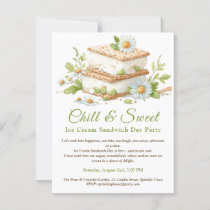 Postal Pistachio Hielo Crema Sandwich Día Agua