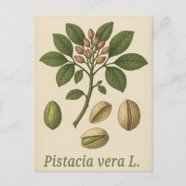 Postal Pistachio vera Postcard