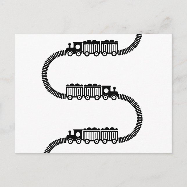 Postal Pistas de tren (Anverso)