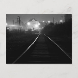 Postal Pistas ferroviarias de noche - Cwmbran antiguo 197