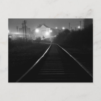 Postal Pistas ferroviarias de noche - Cwmbran antiguo 197