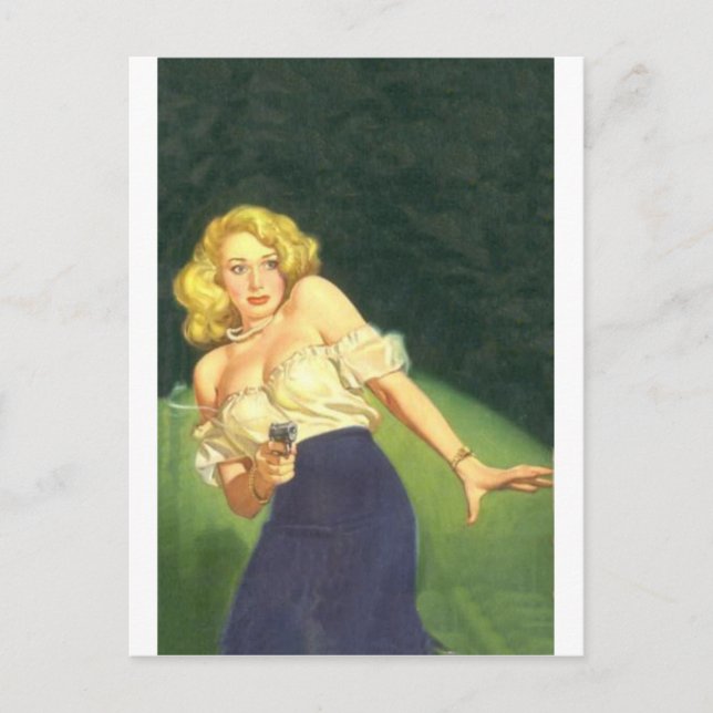 Postal Pistola de fumar (Anverso)